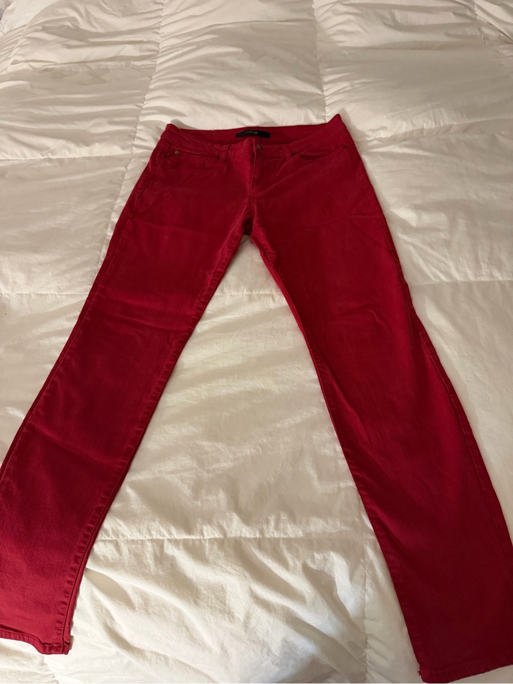 Joe's Jeans Bright Red Skinny Cotton Pants